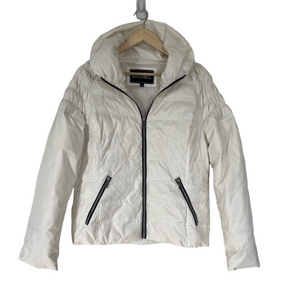 White Down-filled Puffer Jacket Winter Coat Y2K Inspired Big Chill Jacket Size L
